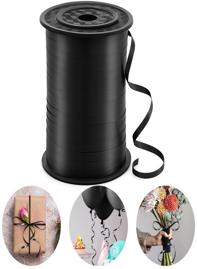 YOTHORN 500 Yards Black Curling Ribbons, Balloon Ribbon Balloon String for Art&Craft Decor, Ribbon String for Christmas New Year Birthday Gifts Flower Bows Decoration (Black) - Image 1